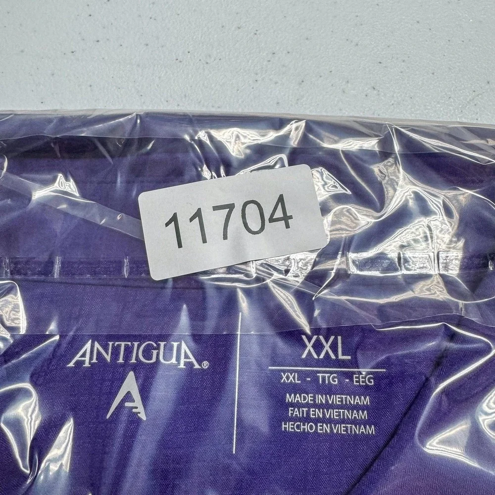 East Carolina‎ Pirates Shirt Mens 2XL Purple NCAA Football Antigua Fishing Guide